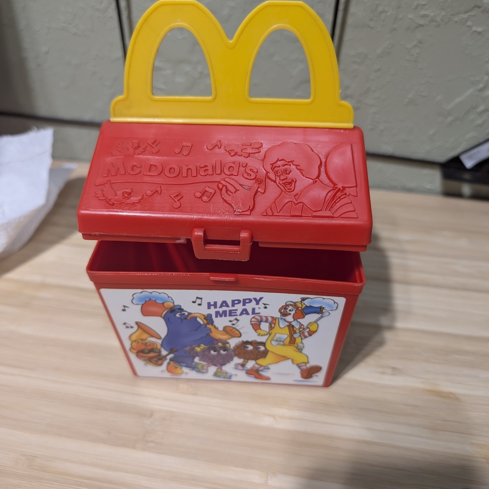 1989 McDonald's Red & Yellow Happy Meal Toy Box